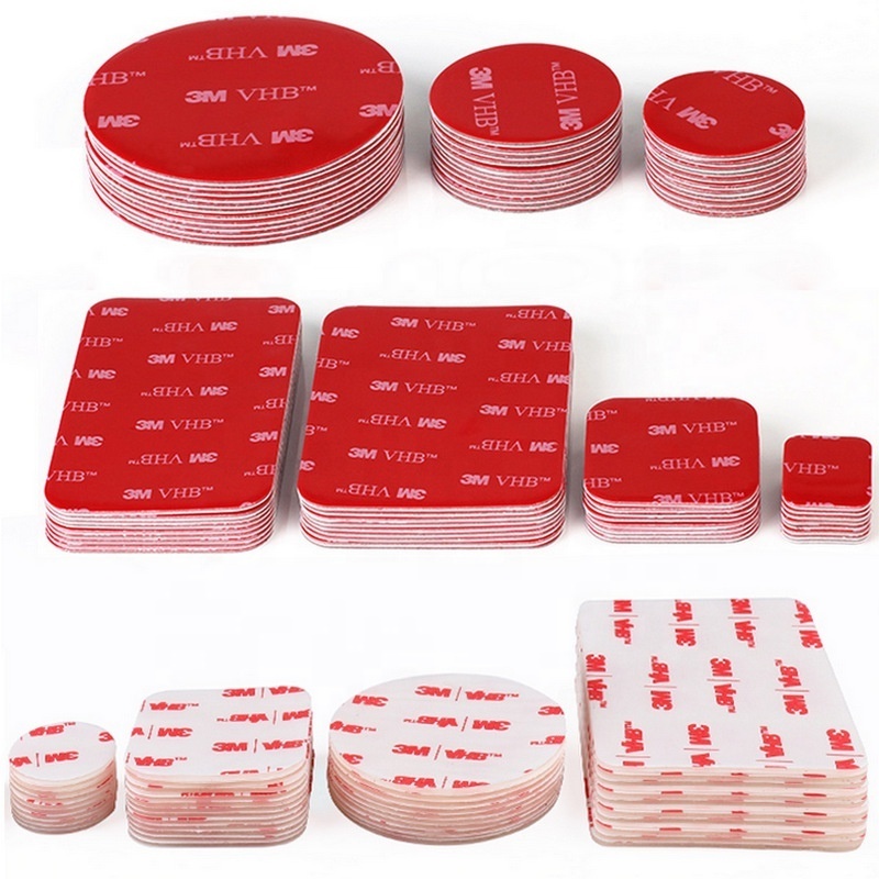 YTS Custom Die Cut Permanent Super Strong Adhesive Foam Dots Round Mounting Double Sided Acrylic Foam Pads Tape Heavy Duty