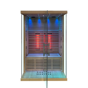 2022 new luxury far infrared sauna factory wholesale traditional steam sauna room 2 people