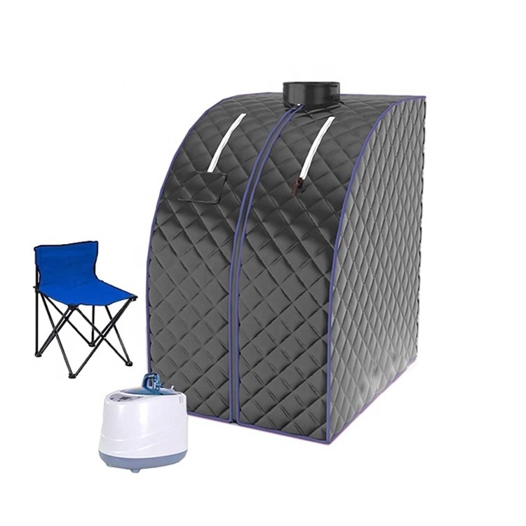 Portable Steam Sauna Spa Personal Sauna for Relaxation Safe Home Sauna Spa Tent with Remote Control  Foldable Chair Timer