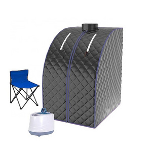 Portable Steam Sauna Spa Personal Sauna for Relaxation Safe Home Sauna Spa Tent with Remote Control  Foldable Chair Timer