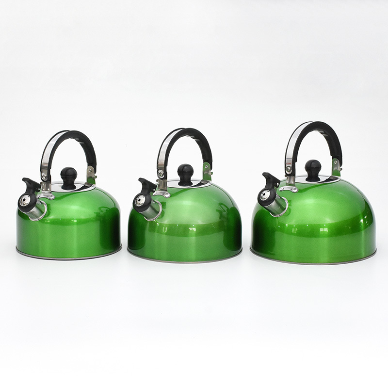 Factory outlet stainless steel hemisphere flat bottom tea water kettle Hemispherical shape whistling kettle