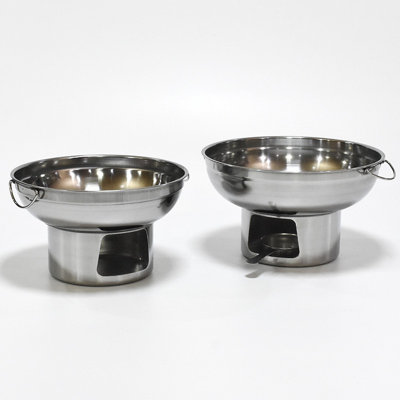 Low price stainless steel shua shua hot pot 20/22cm mini alcohol stove chafing dish for home canteen