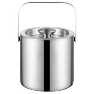 1.3/3.0L stainless steel ice bucket double wall cooler champagne bucket with clip