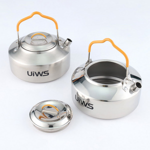 Outdoor stainless steel kettle 1.0L cooking pot portable camping travel teapot