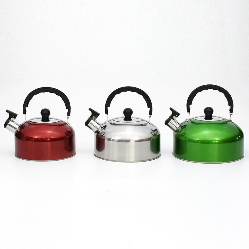 Custom logo stove top water teapot outdoor camping stainless steel whistling kettle