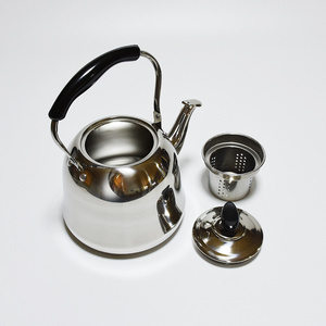 Stainless steel tea water kettle with filter element Flat bottom whistling kettle