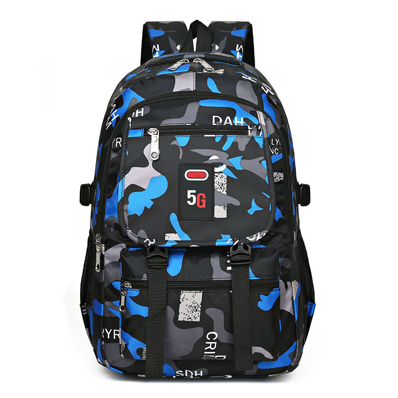 Wholesale Custom Girls and Boys Casual School Bags  Fashion Camouflage Pattern College Waterproof School Backpack Bags