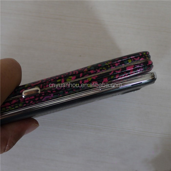 National Pattern Printed Canvas Card Holder Clutch Purse Metal Frame Flat Hinge Wallet for Women