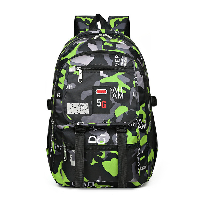 Wholesale Custom Girls and Boys Casual School Bags  Fashion Camouflage Pattern College Waterproof School Backpack Bags