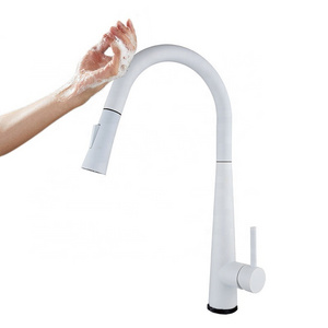 Pull Out Sensor Kitchen Faucet Brushed Nickel Sensitive Touch Sensor Tap Automatic Sensor Water Faucet