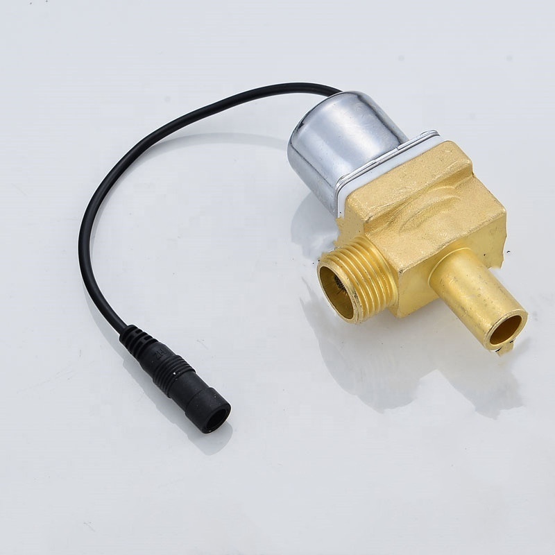 Automatic Water Shut Off Valve Toilet Valve Fitting Angle Type Brass Solenoid Valve