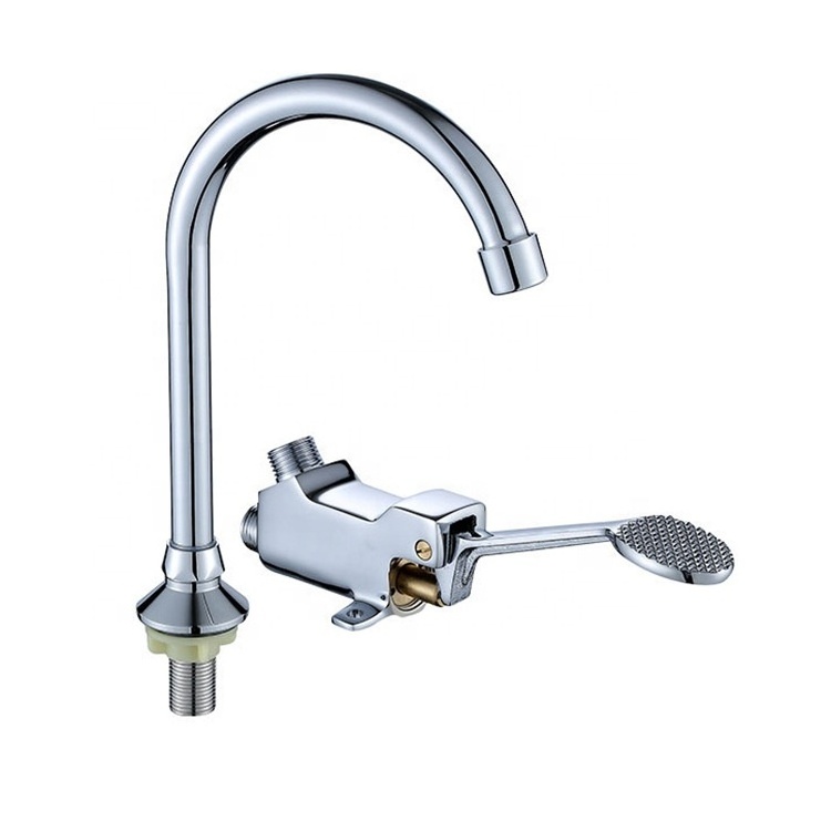 Foot Operated Faucet Valve For Wash Basin Pedal Valve For Vanity Sink Grifo De Pedal Automatic Shut Off