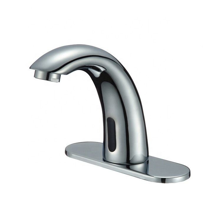 Compact Size Brass Sensor Lavatory Faucet Touchless Water Tap Hands Free Electric Automatic Faucets