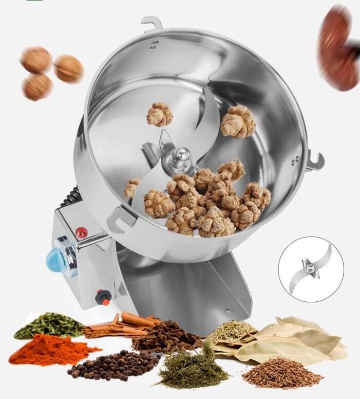 Small household electric swing type 1000g herb powder grinder 2000g dry ginger crushing grinding machine