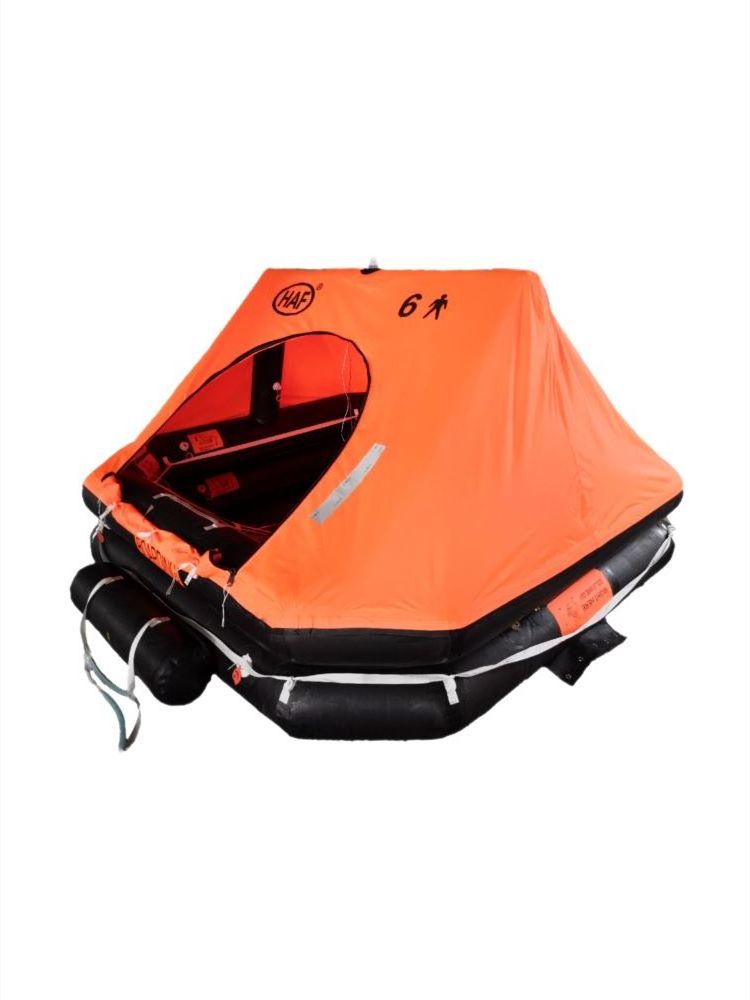 Life raft portable yacht throw type inflatable self-righting fish boat inspection life raft Marine evacuation emergency