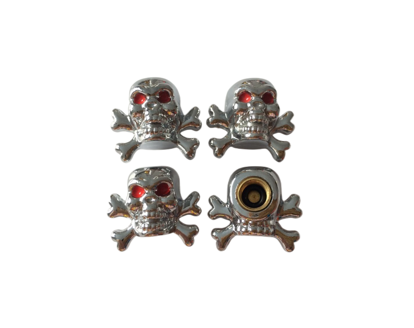 4pcs/set valve cap plastic skull tire valve stem cap