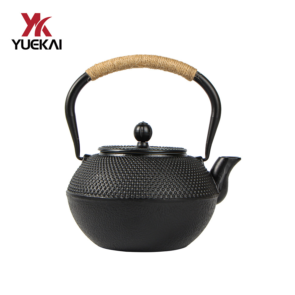 Portable design Stovetop compatible 800ml japanese tetsubin cast iron teapot cast iron tetsubin teapot  tea kettle with infuser