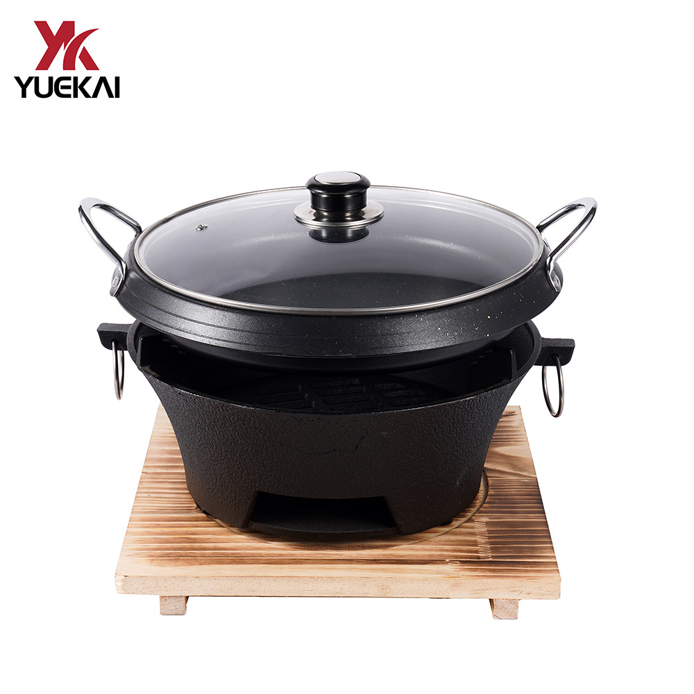 High Durability cast iron camp dutch oven enamel nonstick cast iron burner grates  cookware sets cast iron dutch oven round