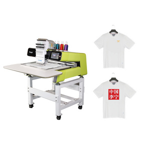 Tajima type multi function  embroidery making machine with computer screen have different language selections