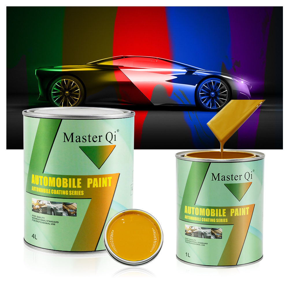 Acrylic 1K 2K Metallic Color System Supply Auto Body Painting Distributors Pearl Gold Car Paint