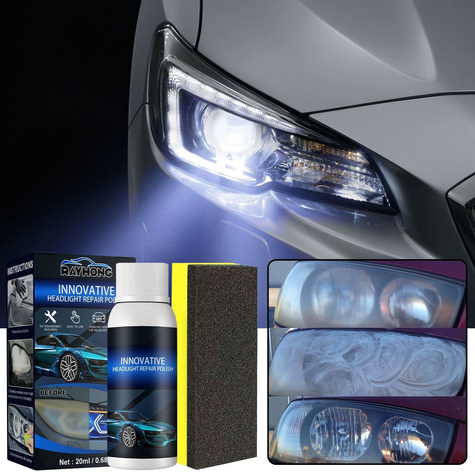 Innovative Headlight Repair Polish Lamp Plating Crystal Reconditioning Agent Automotive Headlig Reconditioniht Coatingng Agent