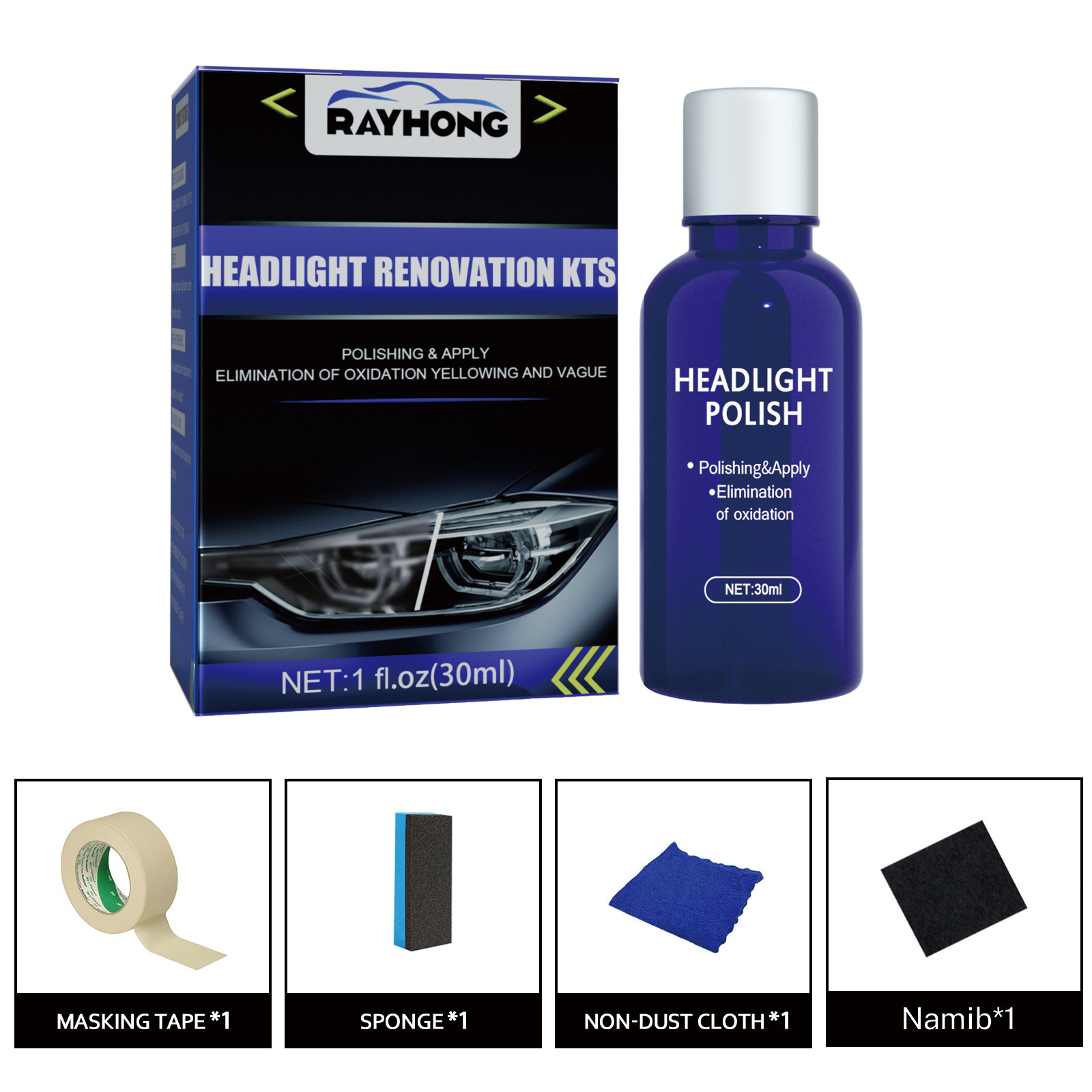 Car Headlight Repair Fluid Lamp Plating Crystal Refurbishing Repairing Agent Automotive Headlight Coating Reconditioning Agent