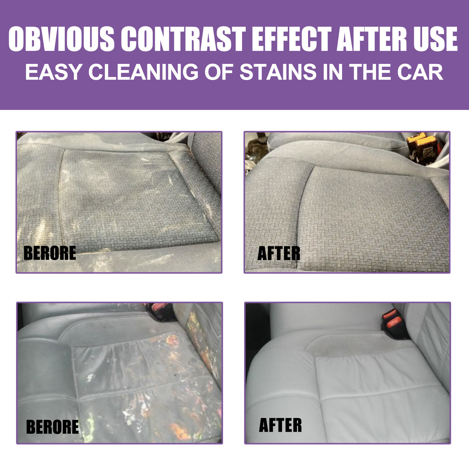 Interior Cleaner Car Seat Instrument Panel Seat Decontamination Stain Remover Refurbishment Maintenance Cleaner