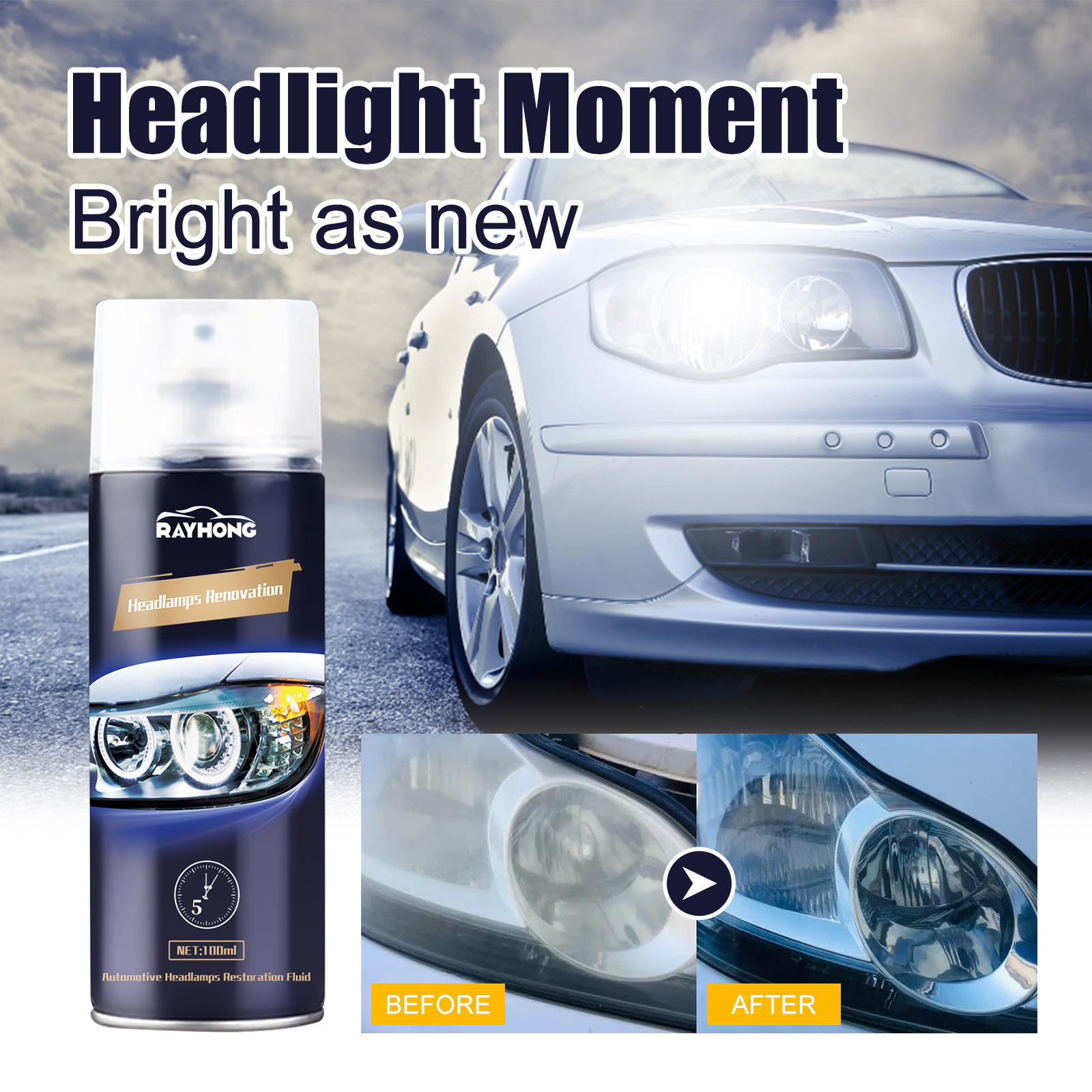 Hot selling Car Headlight Renovation Agent Car Lamp Shade Repair Scratches Yellow Cleaning Polishing Refurbishing Coating Agent