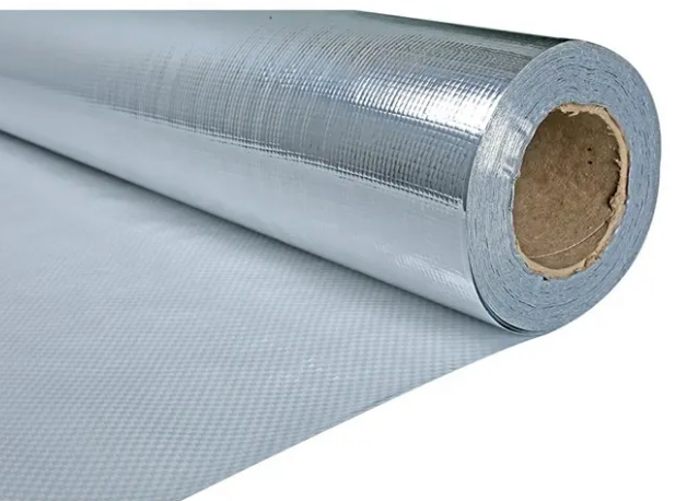 Aluminum Foil Fiberglass Cloth Insulation Hi-Temp Reflective Thermal glasscloth FR fire grade