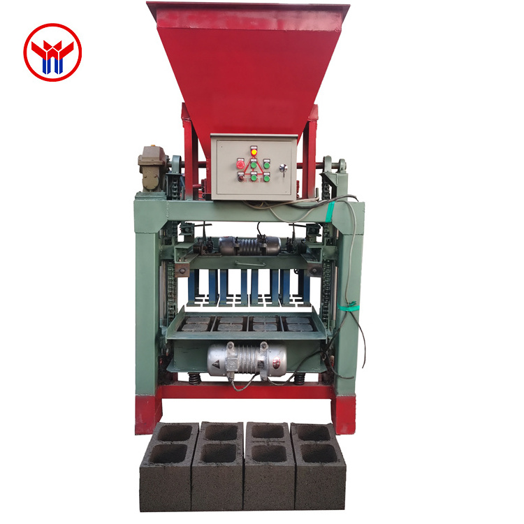 Concrete cement hollow block brick machine Multi-function equipment produces six hollow bricks at a time