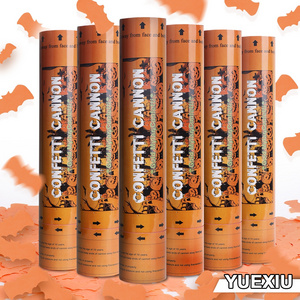 YESHOW High Quality  Orange And Black paper Bat Pumpkin Biodegradable  Handheld  Confetti Cannon for Halloween Decoration