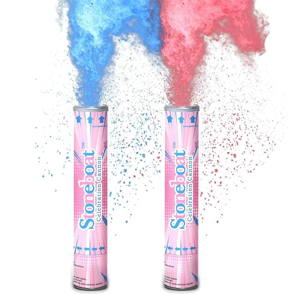 Baby Gender Reveal Boy Girl Biodegradable Confetti Holi Powder Confetti Cannon