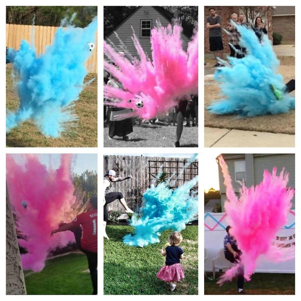 Baby Gender Reveal Boy Girl Biodegradable Confetti Holi Powder Confetti Cannon