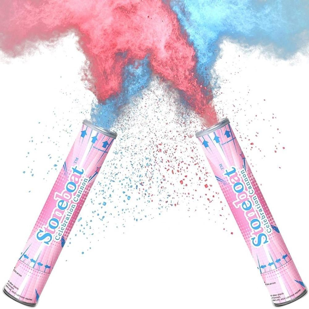 Baby Gender Reveal Boy Girl Biodegradable Confetti Holi Powder Confetti Cannon