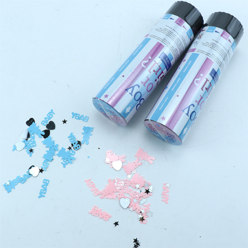 BSCI Custom Pink and Blue Gender Reveal Confetti  Spring Party Popper