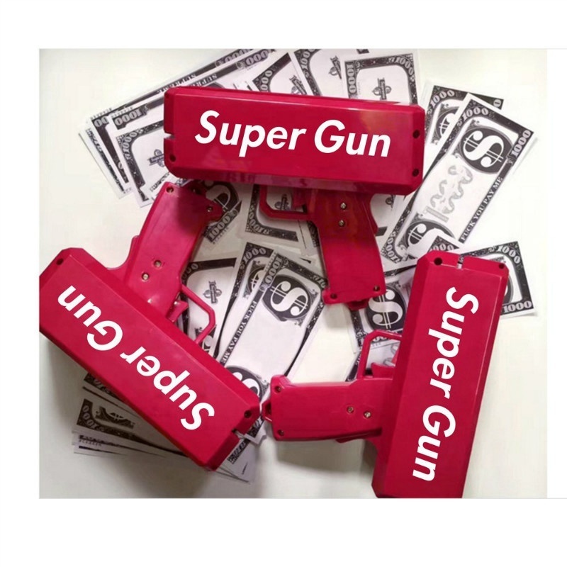 Plastic Customization Logo Cool Money Rain Cash Shooter Party Super Money Gun