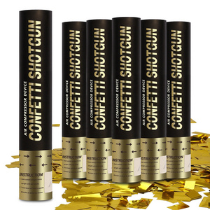 Customizable Gold Confetti Cannon Shooter Compressed Air Handheld Biodegradable Wholesale Party Poppers Confetti Cannon