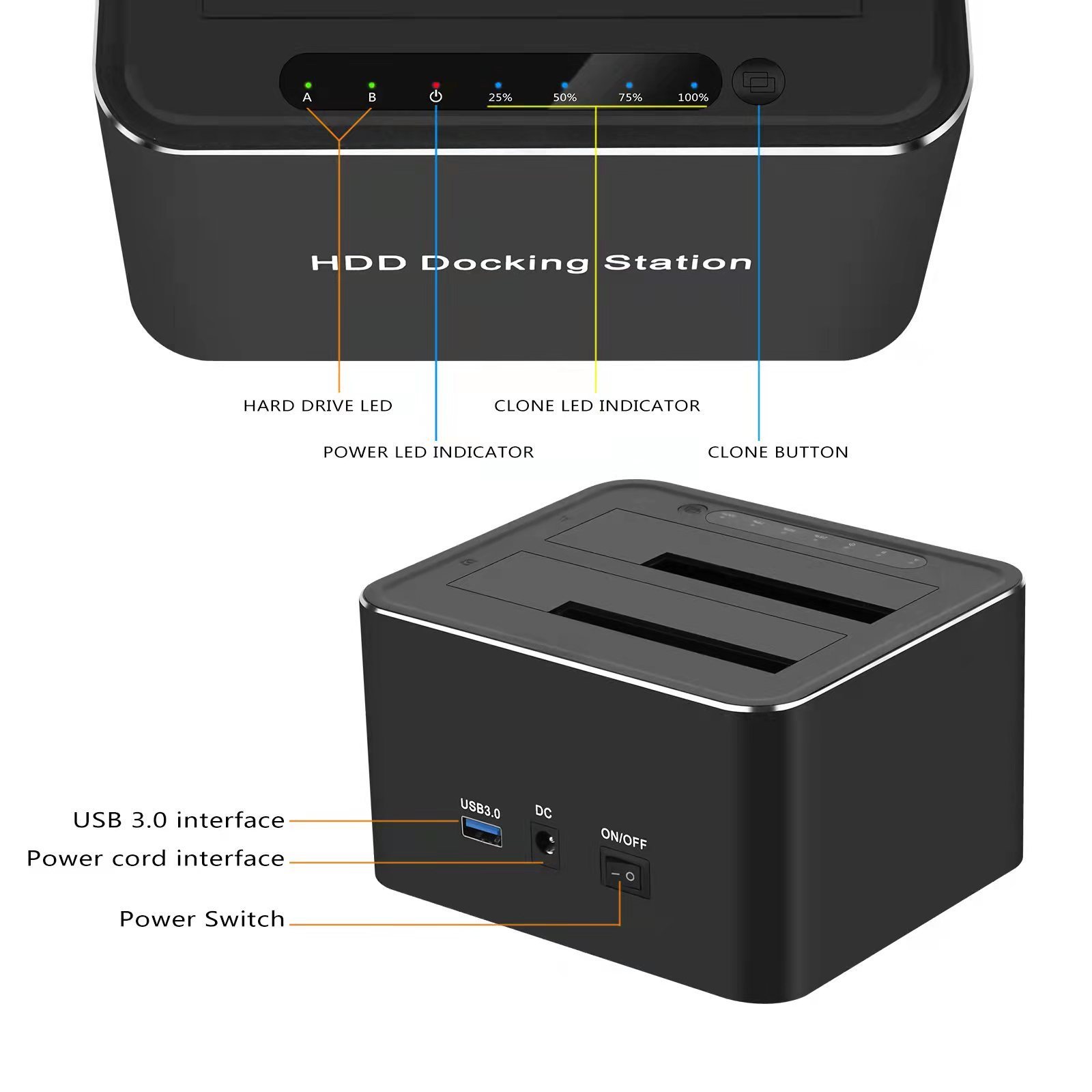 hdd hard disk drive converter usb3.0 to sata/ide 2.5inch hdd enclosure case sata usb3.0