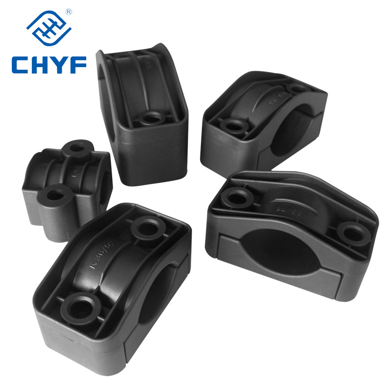 Industrial High Voltage Electric Cable Fixing Clamp Cable Clips Plastic Cable Cleat Insulation Fireproof Pvc Black TT Wiring