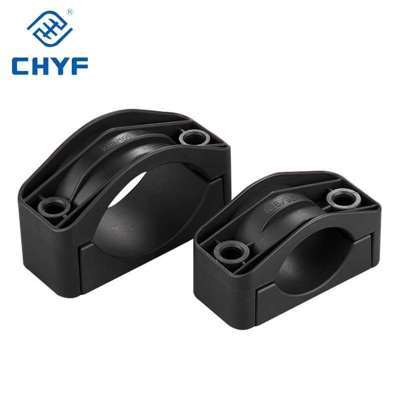 Industrial High Voltage Electric Cable Fixing Clamp Cable Clips Plastic Cable Cleat Insulation Fireproof Pvc Black TT Wiring