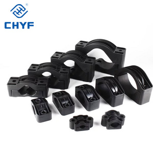 Industrial High Voltage Electric Cable Fixing Clamp Cable Clips Plastic Cable Cleat Insulation Fireproof Pvc Black TT Wiring