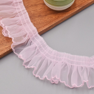 Factory Recommend Buying Polyester Lace Pleated Lace Trim Fashion Garments Lace Suitable For Decoration Dress