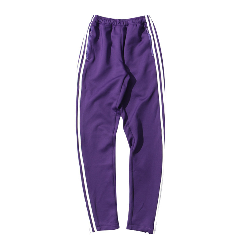 Wholesale Custom  Men Nylon Track Pants With Stripe