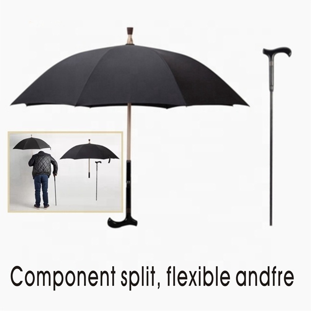 Detachable walking stick umbrella