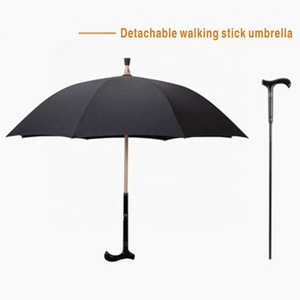 Detachable walking stick umbrella