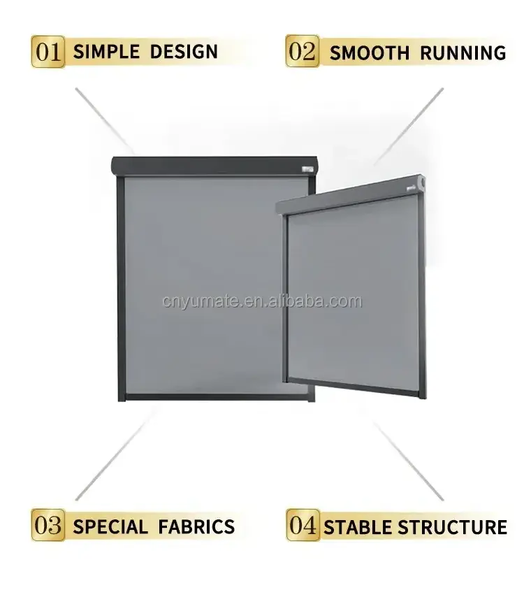 Patio Outdoor Shade Outdoor Roller Blinds Motorized Screen Sun Shade And Curtain For Patio Balcony Gazebo