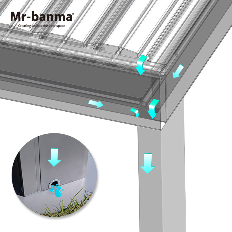 oem Rodent Proof waterproof grand patio 10x13 gazebo pergola louver modern pergola for patios outdoor garden