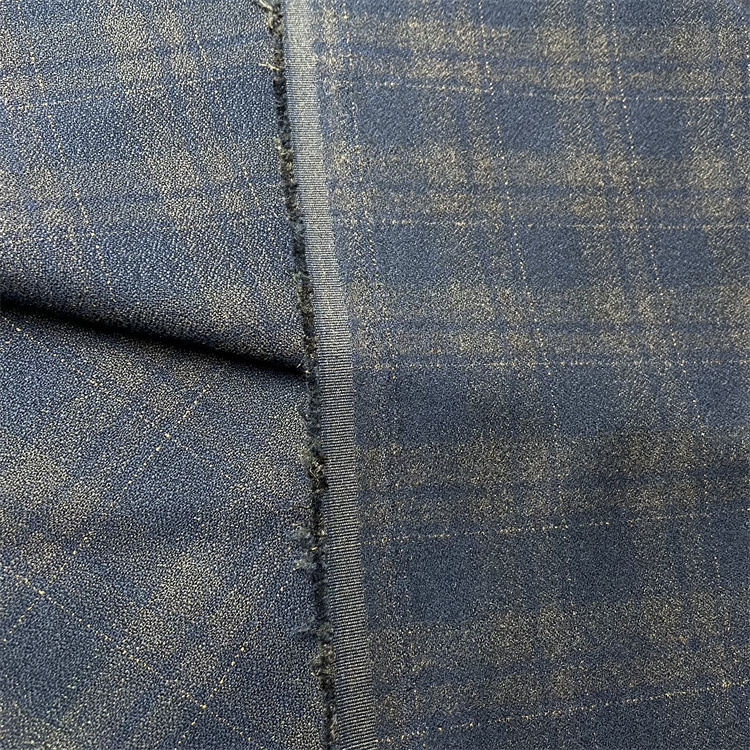 new design customized yarn dyed brushed plaid check polyester rayon fabric for suit