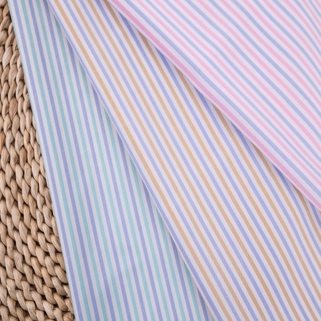 hot sale anti-uv breathable striped bamboo viscose blend mens shirting fabric