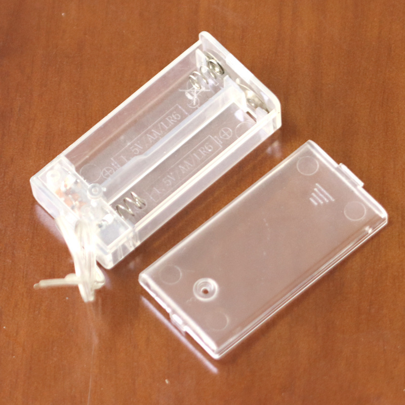 3*AA 2*AA transparent battery box with switch with lead IP44/IP65 waterproof outdoor led string light battery box